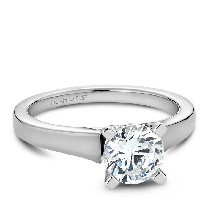 Rings International Diamond Center Noam Carver White Gold Engagement Ring Setting with Prongs