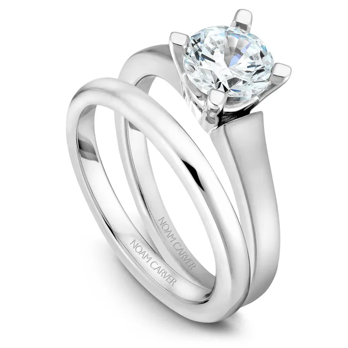 Rings International Diamond Center Noam Carver White Gold Engagement Ring Setting with Prongs