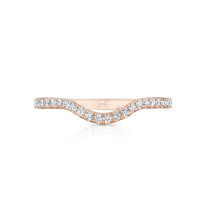 Rings International Diamond Center Tacori 18k Rose Gold Petite Crescent Diamond Wedding Band 024 CTW Rings International Diamond Center Tacori 18k Rose Gold Petite Crescent Diamond Wedding Band 024 CTW