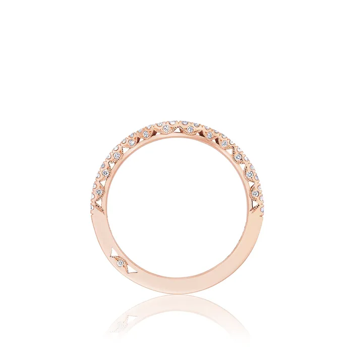Rings International Diamond Center Tacori 18k Rose Gold Petite Crescent Diamond Wedding Band 024 CTW Rings International Diamond Center Tacori 18k Rose Gold Petite Crescent Diamond Wedding Band 024 CTW