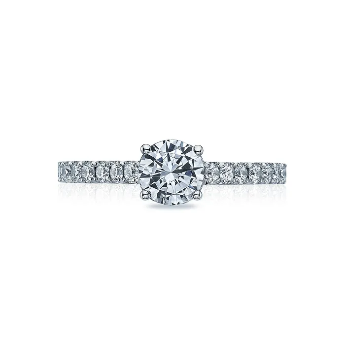 Rings International Diamond Center Tacori 18k White Gold Clean Crescent Round Diamond Engagement Ring Setting 053 CTW Rings International Diamond Center Tacori 18k White Gold Clean Crescent Round Diamond Engagement Ring Setting 053 CTW