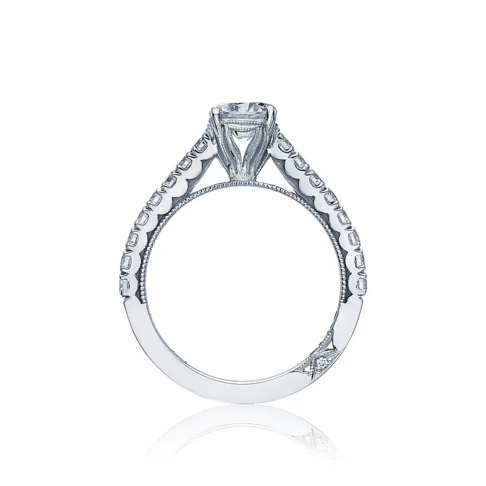 Rings International Diamond Center Tacori 18k White Gold Clean Crescent Round Diamond Engagement Ring Setting 053 CTW Rings International Diamond Center Tacori 18k White Gold Clean Crescent Round Diamond Engagement Ring Setting 053 CTW