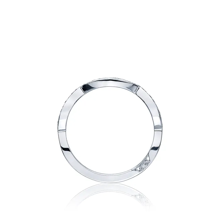 Rings International Diamond Center Tacori 18k White Gold Ribbon Diamond Wedding Band 015 CTW Rings International Diamond Center Tacori 18k White Gold Ribbon Diamond Wedding Band 015 CTW