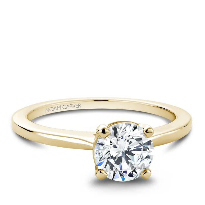 Rings Noam Carver Yellow Gold Solitaire Engagement Ring Setting International Diamond Center