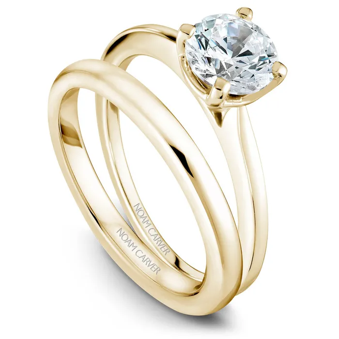Rings Noam Carver Yellow Gold Solitaire Engagement Ring Setting International Diamond Center