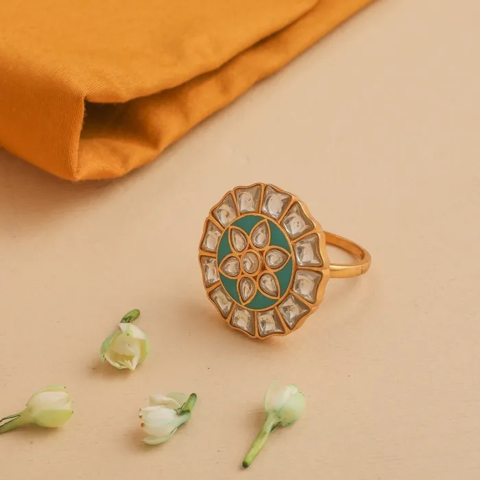 Rings SILVER Antika Jadau Kundan Silver Ring
