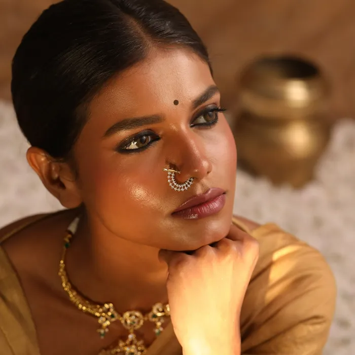 Rings SILVER Chand CZ Silver Nose Ring