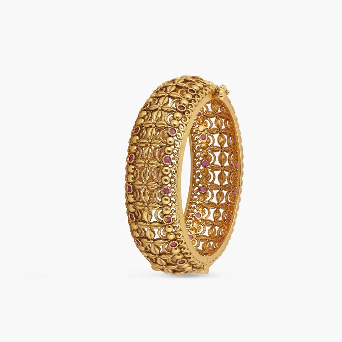 Rings SILVER Swara Floral Filigree Silver Bangle
