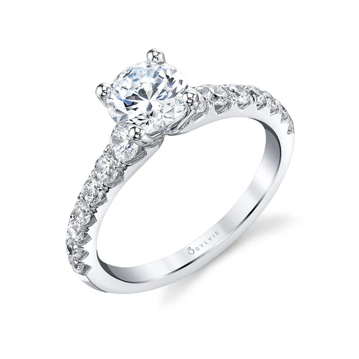 Rings Sylvie Veronique Round Cut Classic Diamond Engagement Ring Setting Shop IDC estore Rings Sylvie Veronique Round Cut Classic Diamond Engagement Ring Setting Shop IDC estore