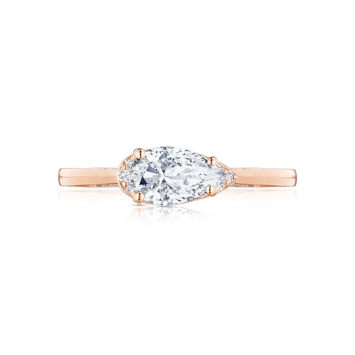 Rings Tacori 18k Rose Gold Simply Tacori Pear Diamond Engagement Ring Setting 011 CTW International Diamond Center Rings Tacori 18k Rose Gold Simply Tacori Pear Diamond Engagement Ring Setting 011 CTW International Diamond Center