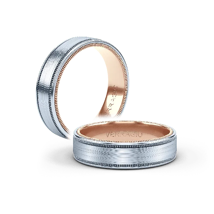 Rings Verragio Mens Band VW702018k Rose Gold International Diamond Center