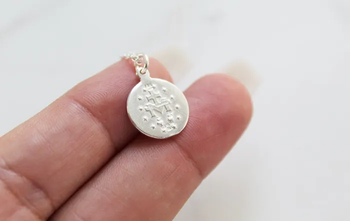 Round Miraculous Medal in 925 Sterling Silver TheLittleCatholic Rings