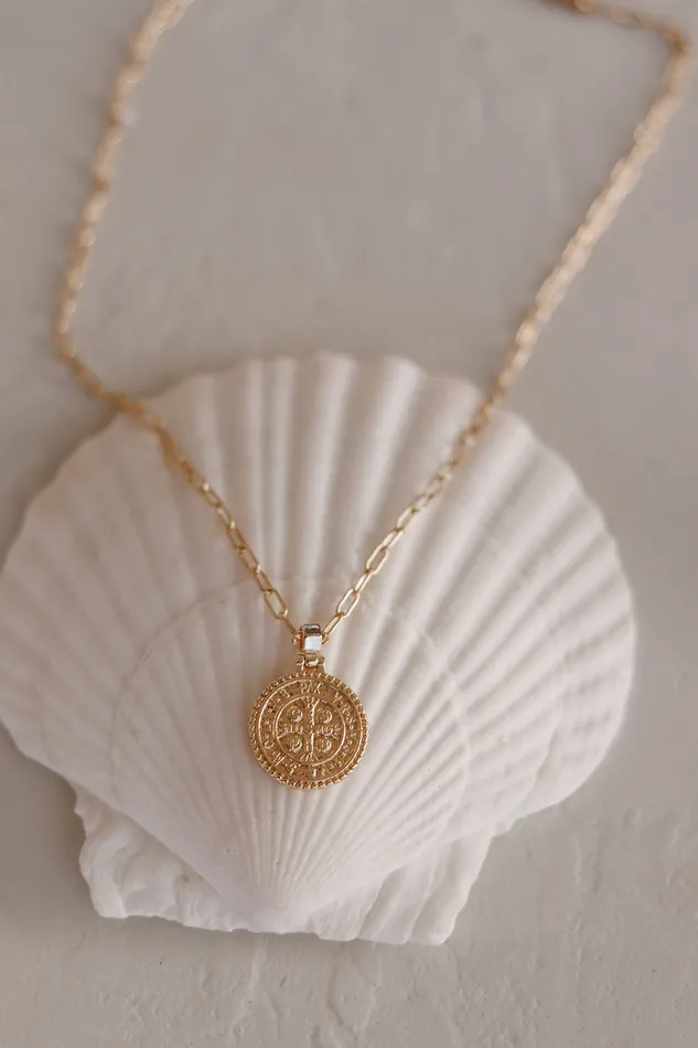 Saint Benedict Paper Clip Necklace The Little Catholic Necklaces