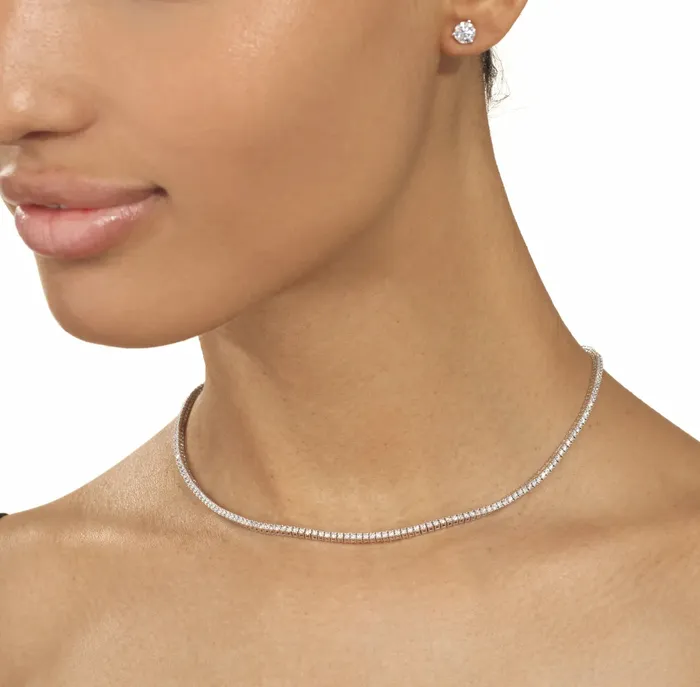 SG Fine Petite Diamond Tennis Necklace Necklaces
