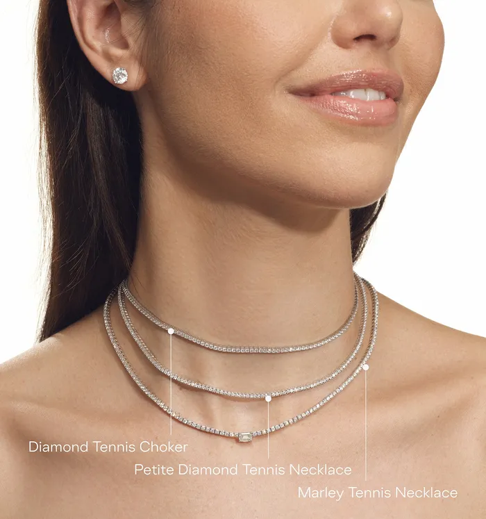 SG Fine Petite Diamond Tennis Necklace Necklaces