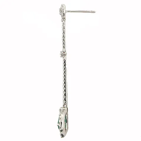 Shop IDC estore Emerald and Diamond Dangle Earrings Earrings