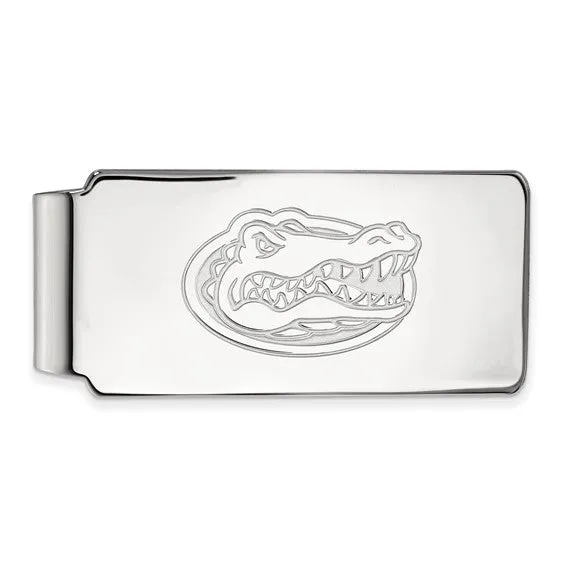 Shop IDC estore Necklaces Sterling Silver Rhodiumplated LogoArt University of Florida Gator Money Clip