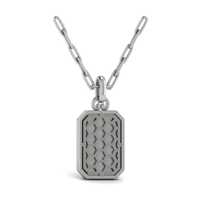Shop IDC estore Necklaces Vlora Amuleta 14K Diamond Anchor Medallion Pendant Link Necklace 009CTW