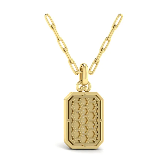 Shop IDC estore Necklaces Vlora Amuleta 14K Diamond Anchor Medallion Pendant Link Necklace 009CTW