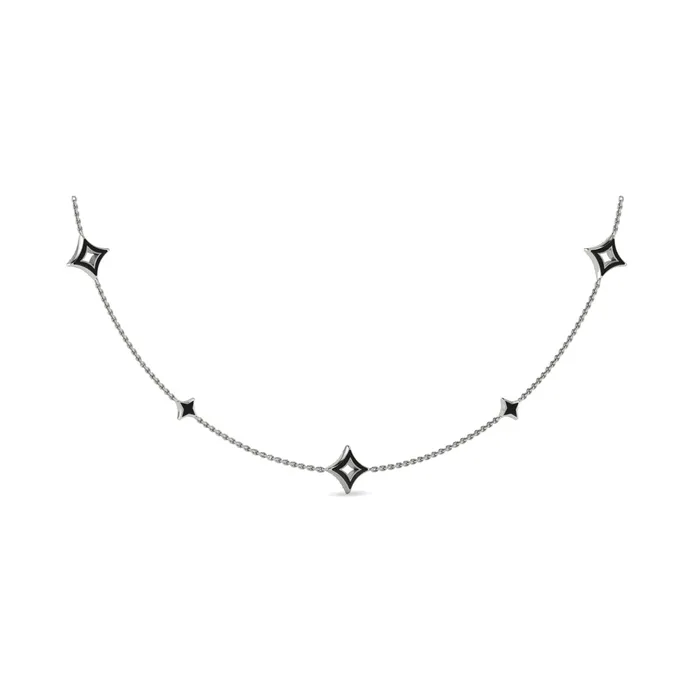 Shop IDC estore Vlora Estrella 14K Reversible Diamond Enamel Multi Vlora Star Necklace 048CTW Necklaces