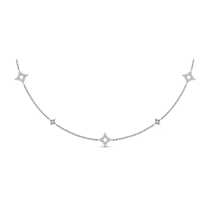 Shop IDC estore Vlora Estrella 14K Reversible Diamond Enamel Multi Vlora Star Necklace 048CTW Necklaces