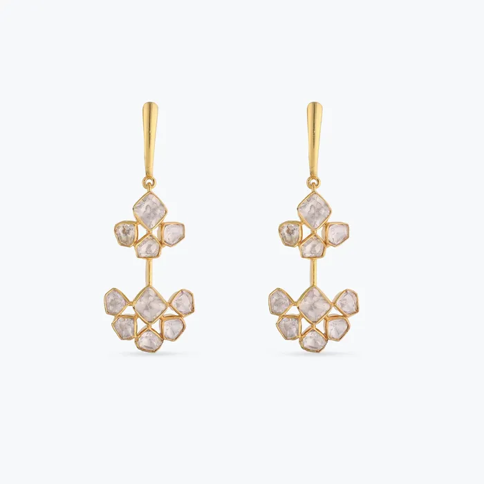 SILVER Earrings Fagun Moissanite Silver Drop Earrings
