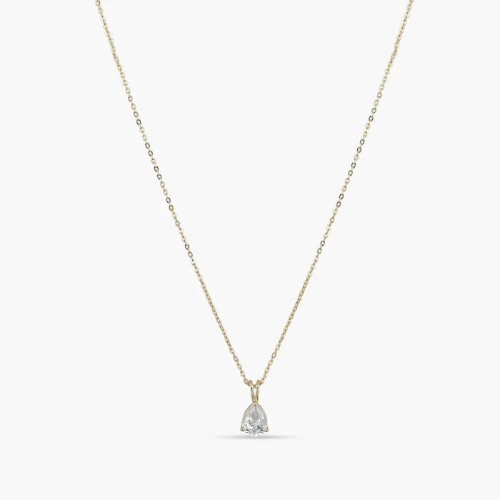 SILVER Eternal Glow Gold Plated CZ Silver Pendant Necklace Necklaces