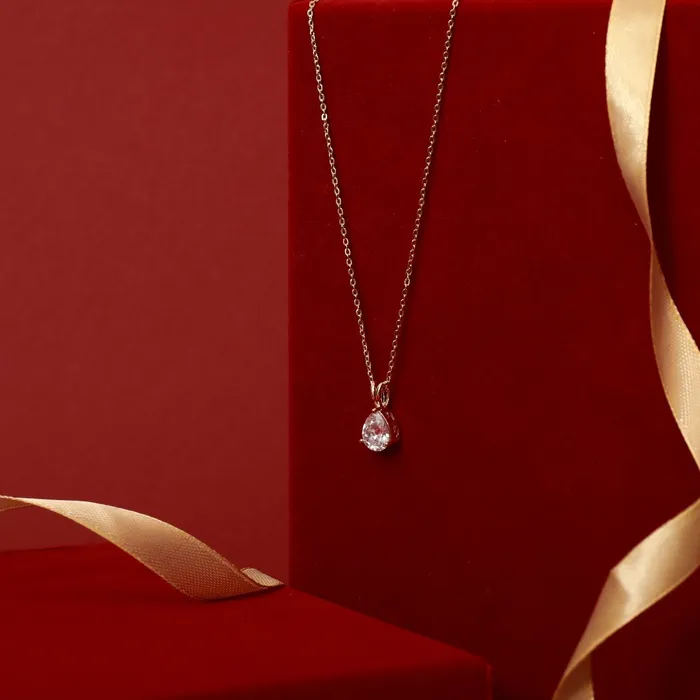 SILVER Eternal Glow Gold Plated CZ Silver Pendant Necklace Necklaces