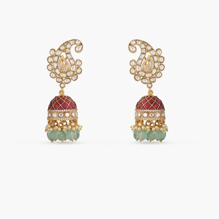 SILVER Mango Motif Grand Silver Jhumki Earrings Earrings