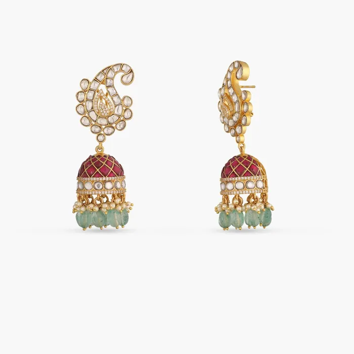 SILVER Mango Motif Grand Silver Jhumki Earrings Earrings