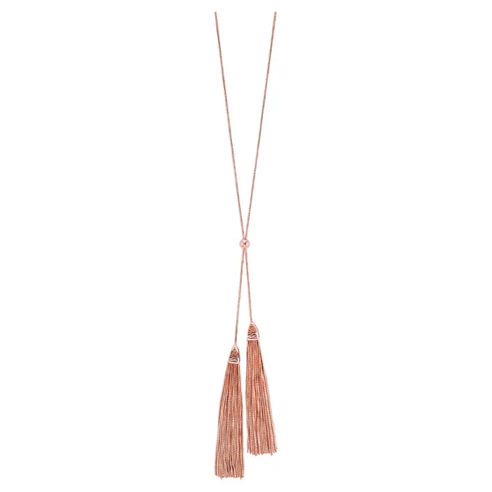 Silver Necklace with Tassels International Diamond Center Necklaces