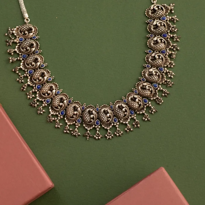 SILVER Necklaces Kairav Short Silver Necklace