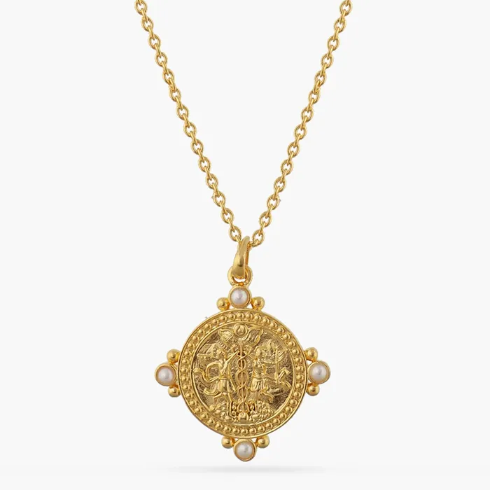 SILVER Necklaces Pearl Gemini Zodiac Coin Gold Plated Silver Necklace