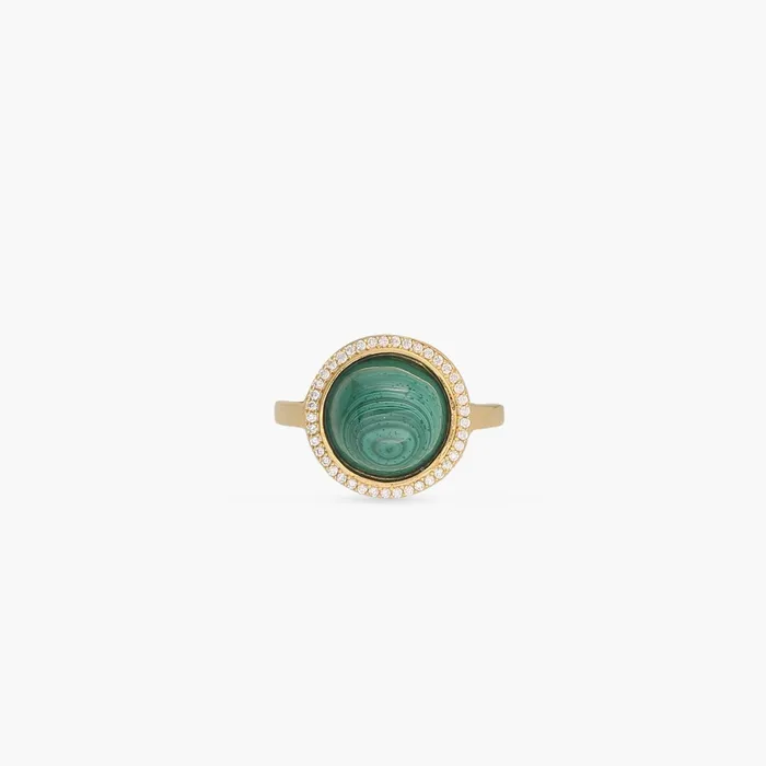 SILVER Rings Malachite Hoop Silver Finger Ring