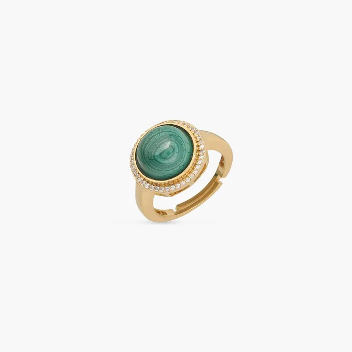 SILVER Rings Malachite Hoop Silver Finger Ring