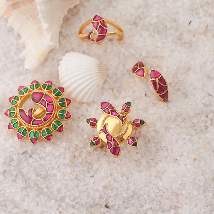 SILVER Rings Matsya Double Motif Silver Ring