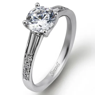 Simon G Round Cut Engagement Ring Setting 074CTW International Diamond Center Rings Simon G Round Cut Engagement Ring Setting 074CTW International Diamond Center Rings