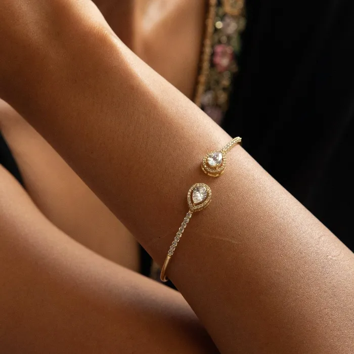 Solara CZ Gold Plated Silver Bracelet SILVER Bracelets