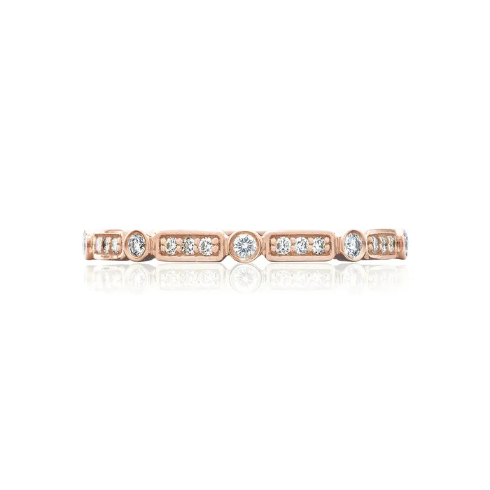 Tacori 18k Rose Gold Sculpted Crescent Diamond Wedding Band 015 CTW International Diamond Center Rings Tacori 18k Rose Gold Sculpted Crescent Diamond Wedding Band 015 CTW International Diamond Center Rings