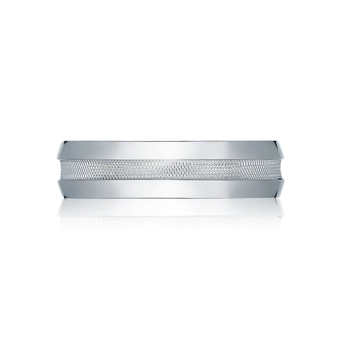 Tacori 18k White Gold Sculpted Crescent Wedding Band 6mm International Diamond Center Rings Tacori 18k White Gold Sculpted Crescent Wedding Band 6mm International Diamond Center Rings