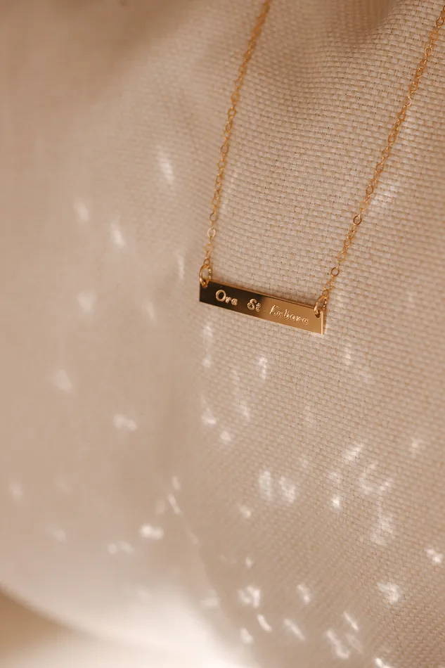 The Little Catholic Necklaces Benedict Necklace Ora et Labora
