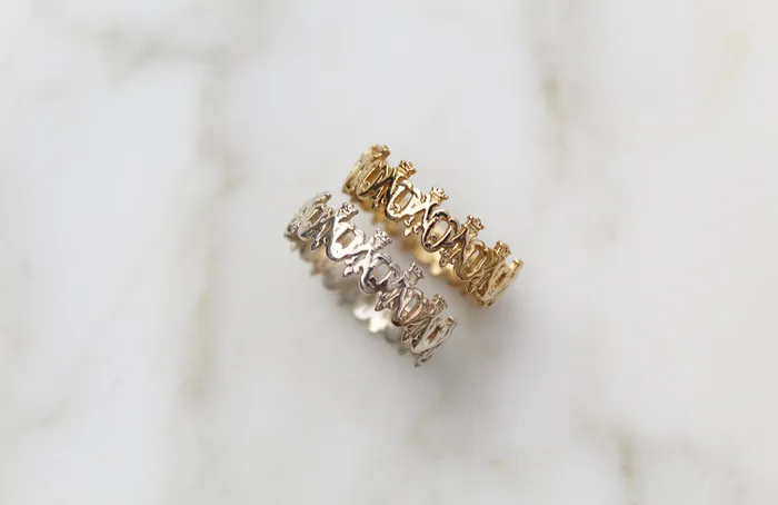 The Little Catholic Rings Maria Auspice Ring in 14K Gold