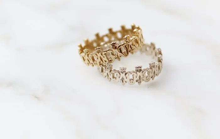 The Little Catholic Rings Maria Auspice Ring in 14K Gold