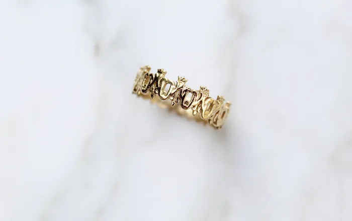 The Little Catholic Rings Maria Auspice Ring in 14K Gold