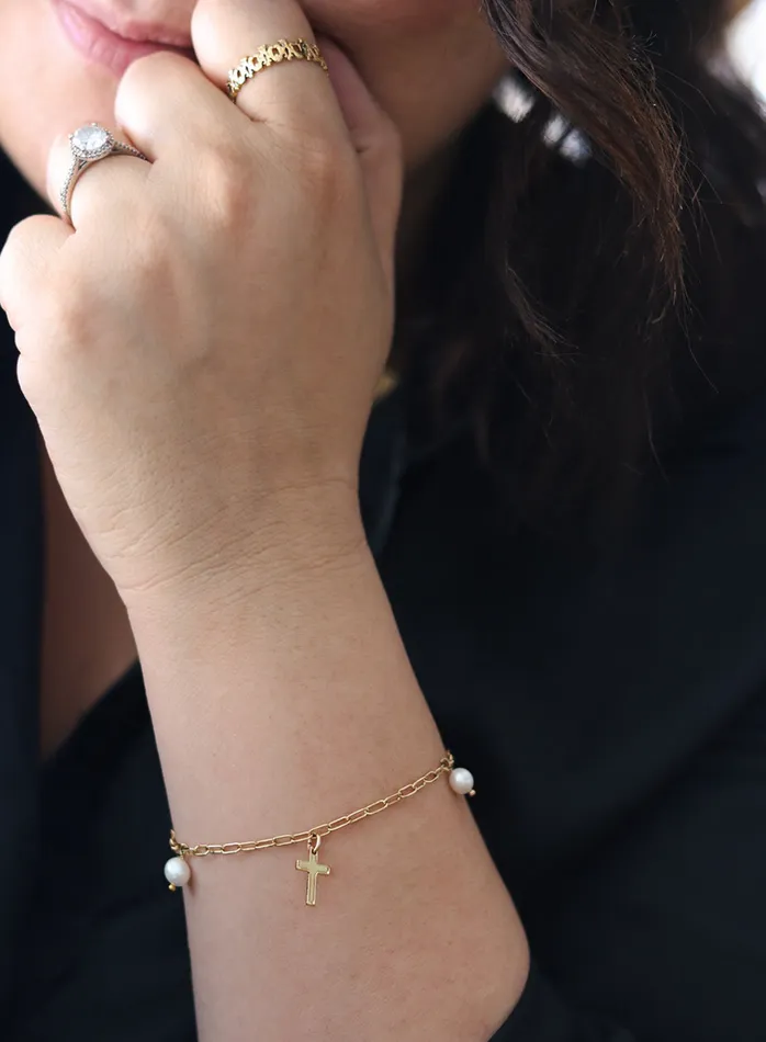 The Little Catholic Rings Maria Auspice Ring in 14K Gold