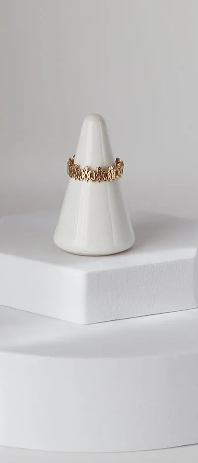 The Little Catholic Rings Maria Auspice Ring in 14K Gold