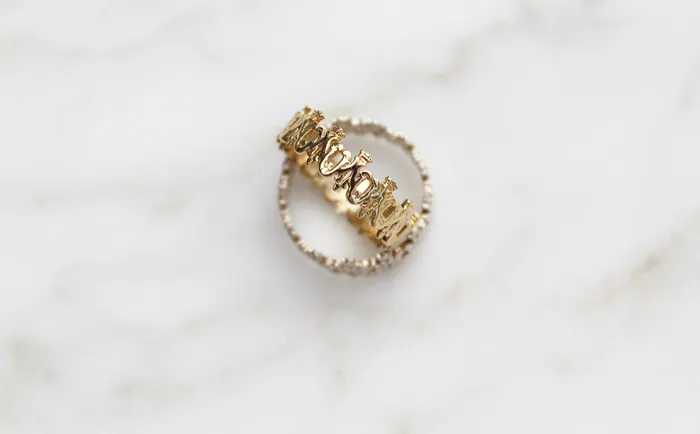 The Little Catholic Rings Maria Auspice Ring in 14K Gold