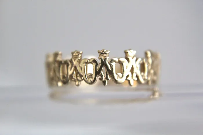 The Little Catholic Rings Maria Auspice Ring in 14K Gold