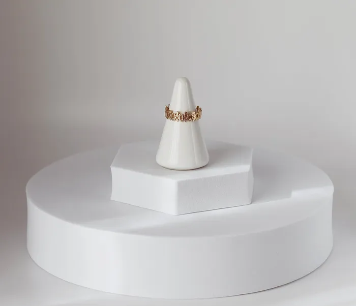 The Little Catholic Rings Maria Auspice Ring in 14K Gold