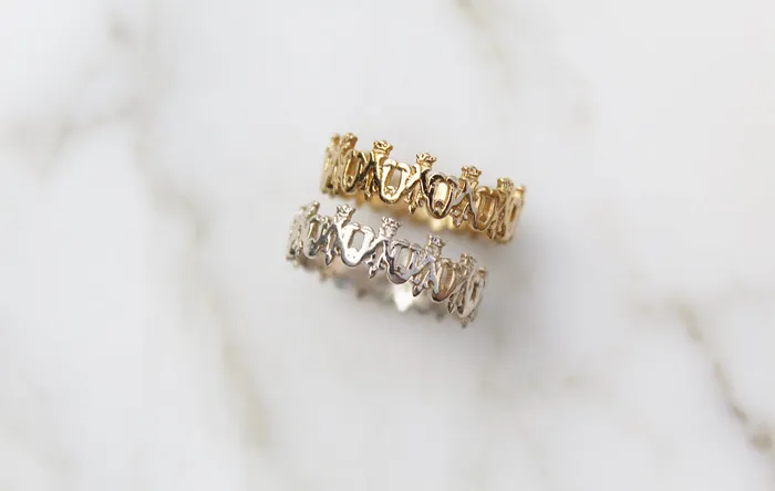 The Little Catholic Rings Maria Auspice Ring in 14K Gold